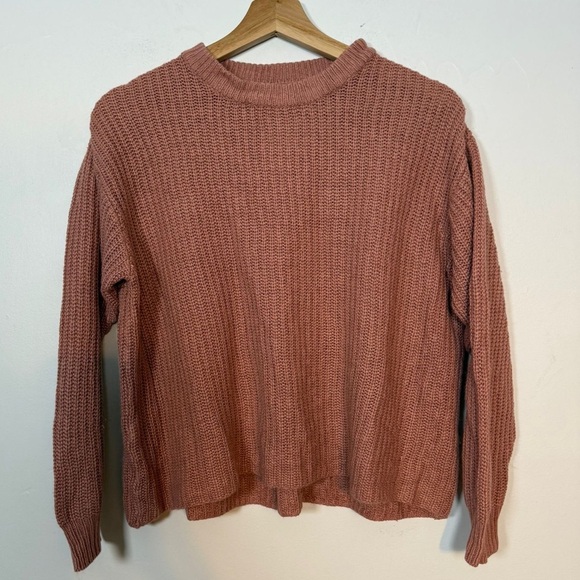 MANGO Basics Women’s Rust Pink Open Back Knit Sweater - Size XS/S - Picture 2 of 7